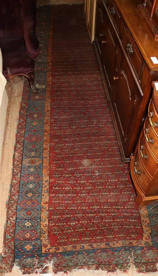 Red & blue Persian runner A/F